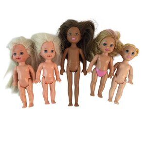 Mattel Barbie Kelly & Chelsea Doll Figures 1994 2017 2020 Lot of 5 Some Vintage